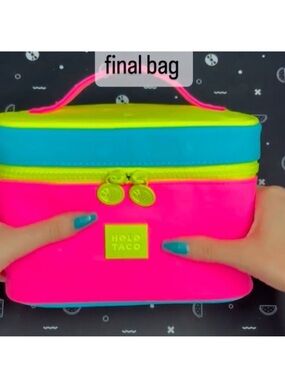 NAIL POLISH ZIPPERED CARRY CASE HOLO TACO: RETRO ON-THE-GO BAG